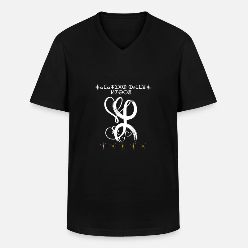 Berber Kabyle Amazigh Premium Graffiti - Männer-T-Shirt mit V-Ausschnitt - Schwarz