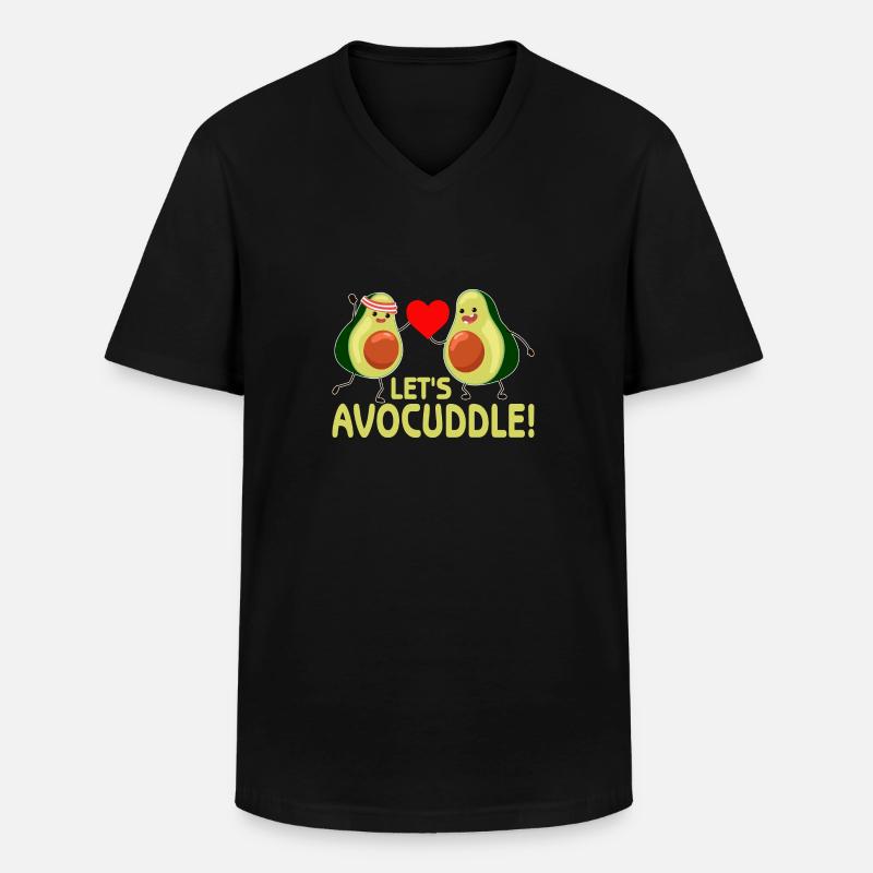 Lasst uns avocuddle! - Männer-T-Shirt mit V-Ausschnitt - Schwarz