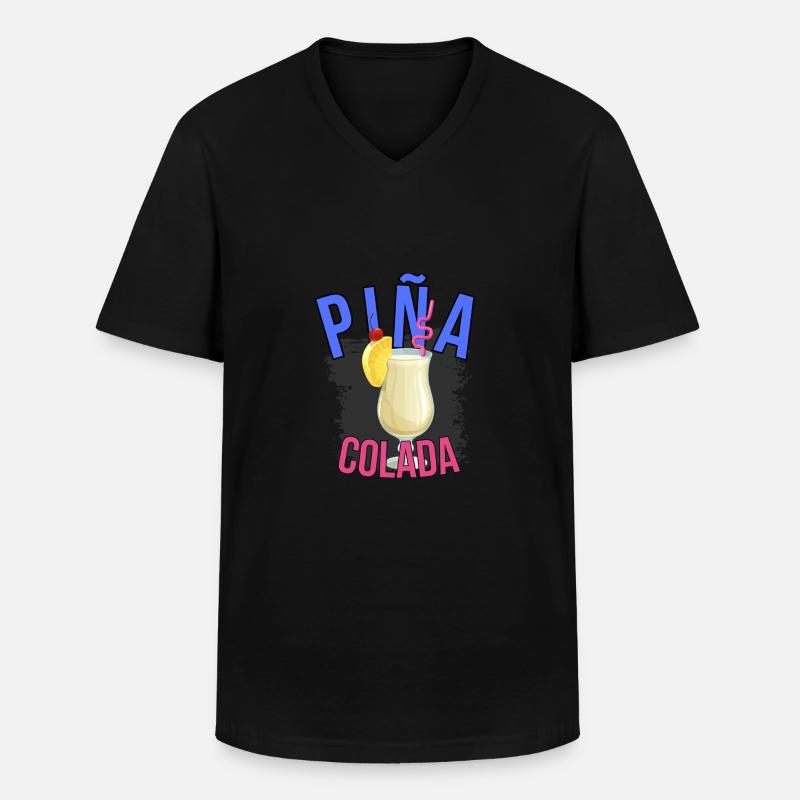 Pina Colada - Männer-T-Shirt mit V-Ausschnitt - Schwarz