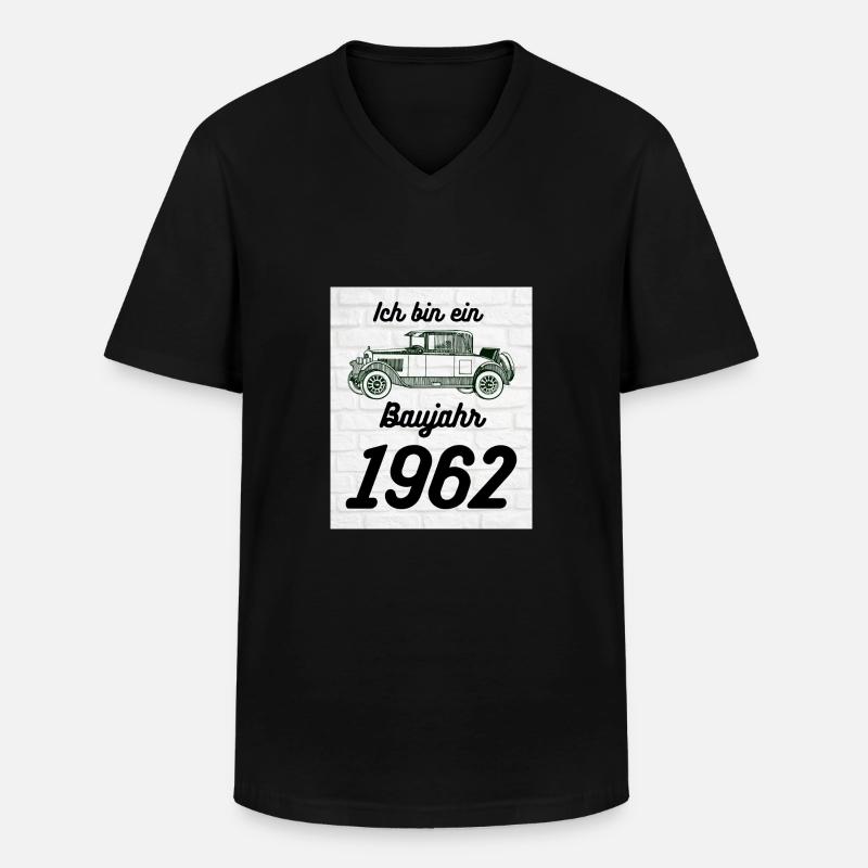 Oldtimer 1962 - Männer-T-Shirt mit V-Ausschnitt - Schwarz