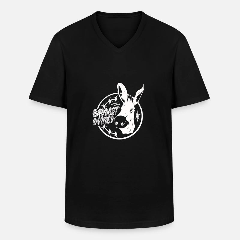 Der schlimmste Esel - Männer-T-Shirt mit V-Ausschnitt - Schwarz