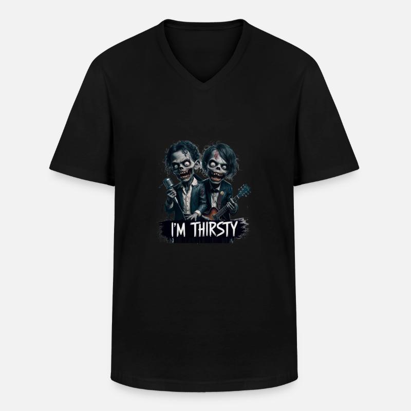 ICH HABE DURST - Männer-T-Shirt mit V-Ausschnitt - Schwarz