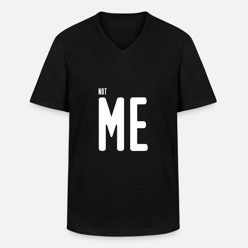 NICHT ICH - Männer-T-Shirt mit V-Ausschnitt - Schwarz