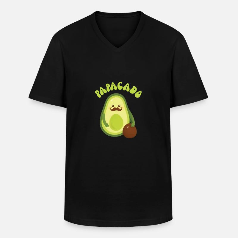 Papacado - Männer-T-Shirt mit V-Ausschnitt - Schwarz