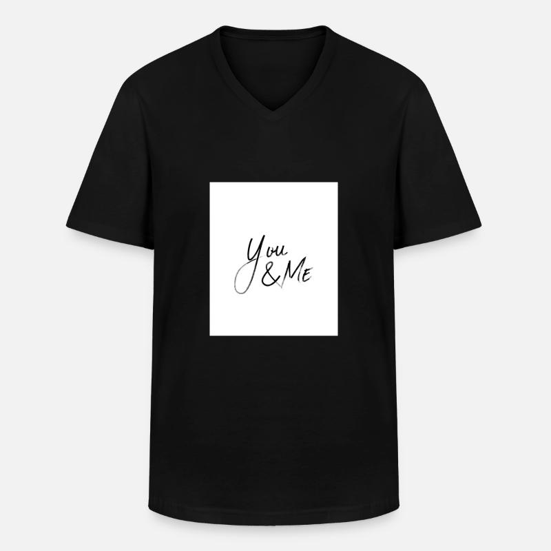 Canva4 - Männer-T-Shirt mit V-Ausschnitt - Schwarz