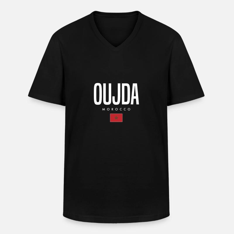 Oujda Marokko - Männer-T-Shirt mit V-Ausschnitt - Schwarz