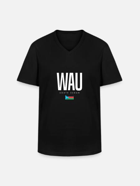 Wau South Sudan - Men's V-Neck T-Shirt - black