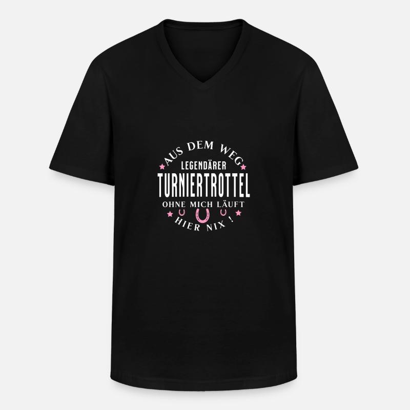 Legendärer Turniertrottel - Männer-T-Shirt mit V-Ausschnitt - Schwarz