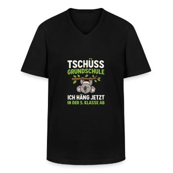 Tschüss Grundschule Koala 5. Klasse - Männer-T-Shirt mit V-Ausschnitt - Schwarz - Vorne - AI Model Male 178 dark (178cm)