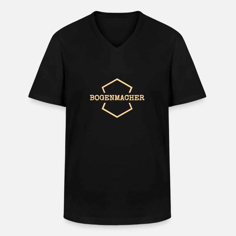 Work Bow Maker - Men's V-Neck T-Shirt - black