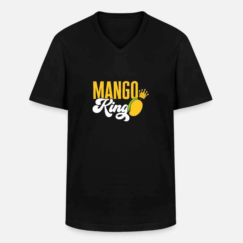 Mango Frucht Mango - Männer-T-Shirt mit V-Ausschnitt - Schwarz
