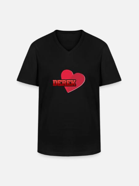 Derek as a first name - Men's V-Neck T-Shirt - black