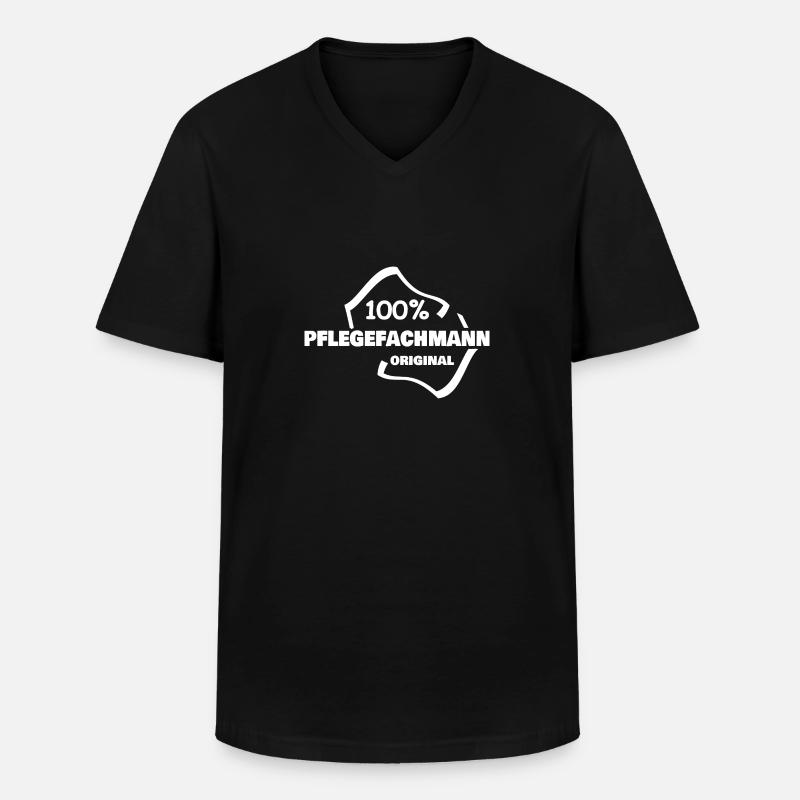 Beruf Pflegefachmann - Männer-T-Shirt mit V-Ausschnitt - Schwarz