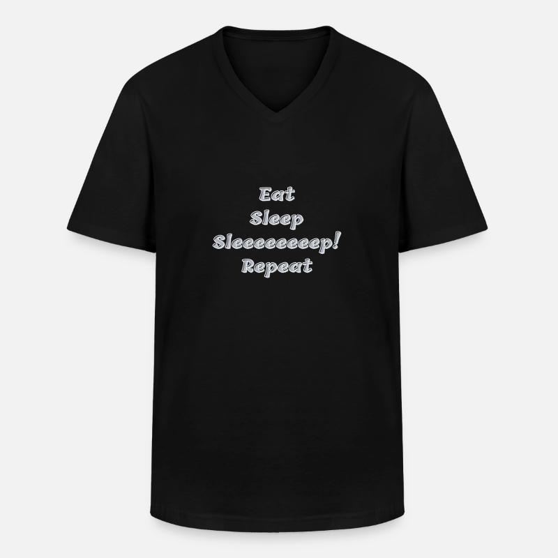 Schlafen, endlich Schlafe - Männer-T-Shirt mit V-Ausschnitt - Schwarz