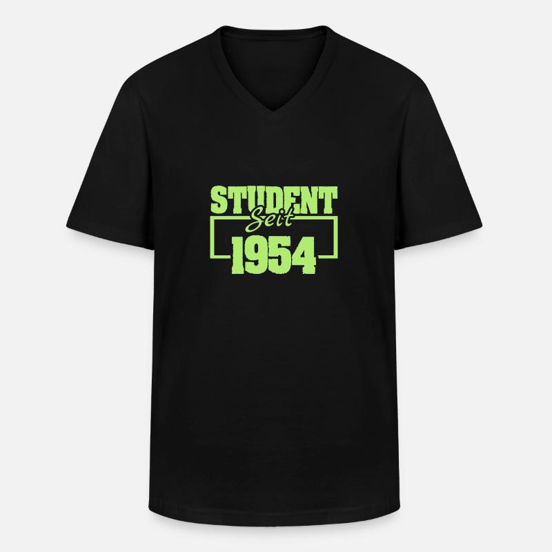 1954 1954 - Männer-T-Shirt mit V-Ausschnitt - Schwarz