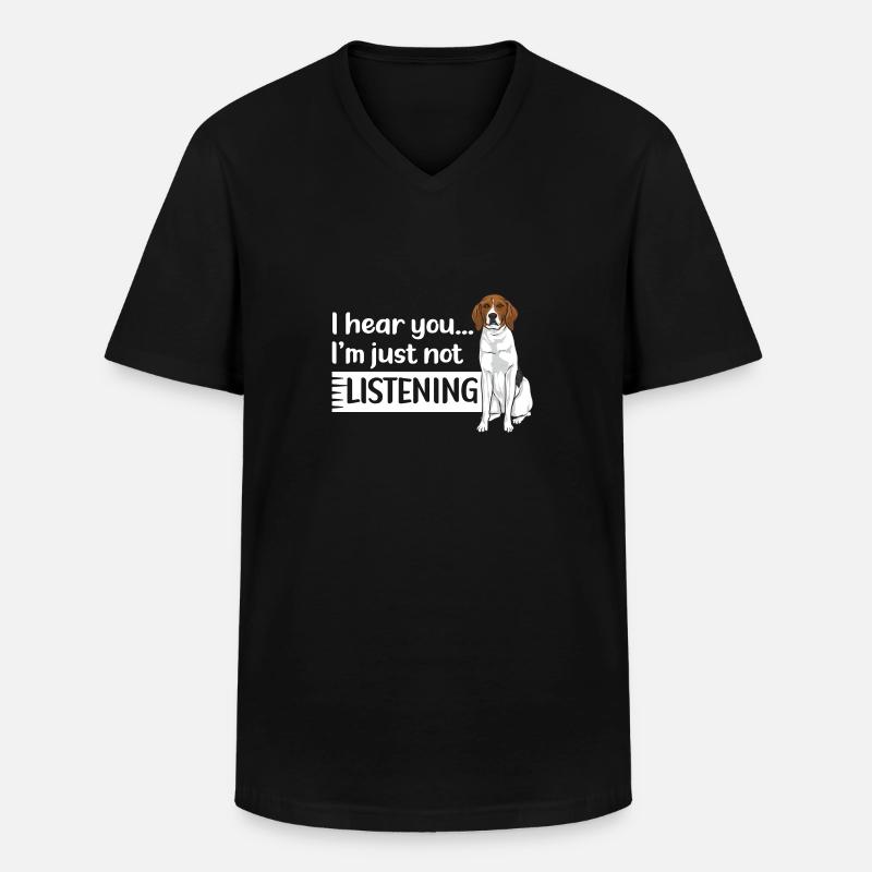 Treeing Walker Coonhound - Männer-T-Shirt mit V-Ausschnitt - Schwarz