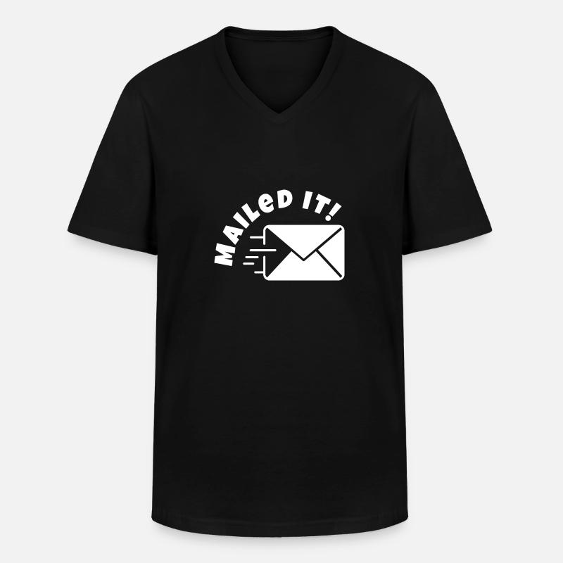 Verschickt - Männer-T-Shirt mit V-Ausschnitt - Schwarz