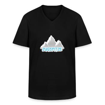 Mont Zugspitze - T-shirt col V Homme - noir - Devant - AI Model Male 178 dark (178cm)