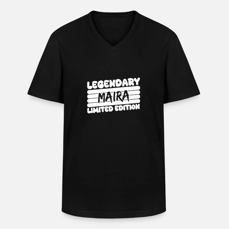 Name Maira - Männer-T-Shirt mit V-Ausschnitt - Schwarz