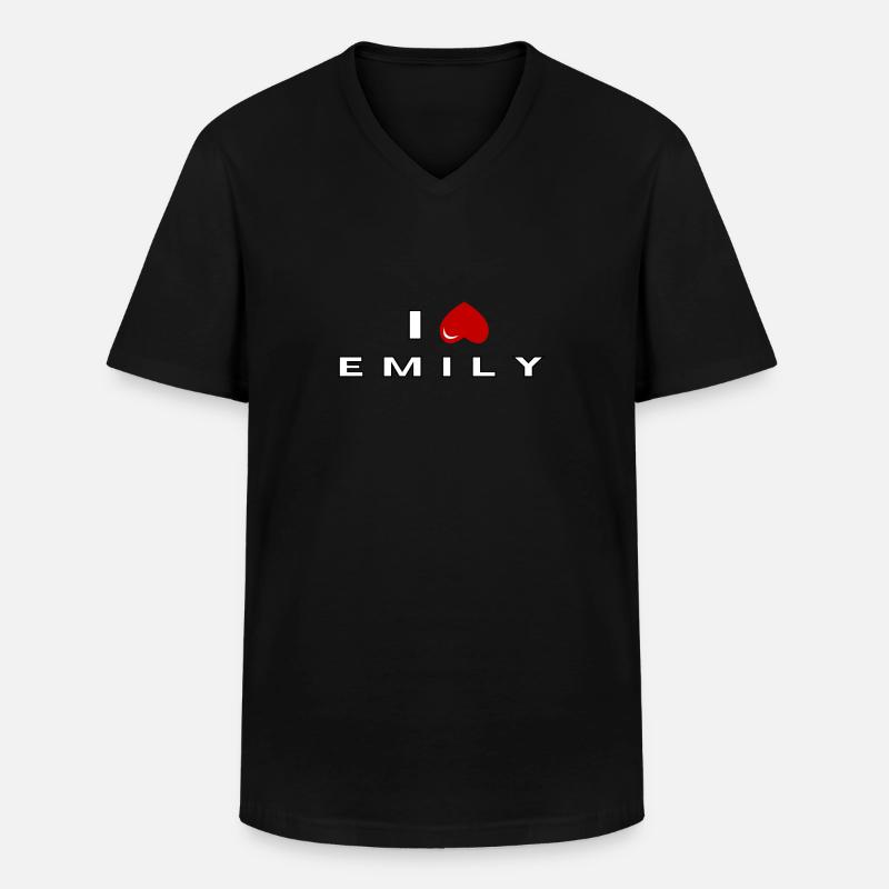 Ich hasse Emily - Männer-T-Shirt mit V-Ausschnitt - Schwarz