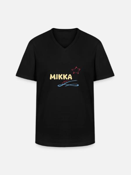 Cadeau Mikka - T-shirt col V Homme - noir
