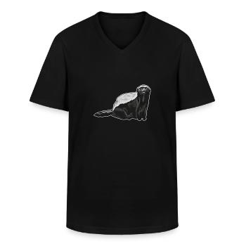 Honey Badger - Männer-T-Shirt mit V-Ausschnitt - Schwarz - Vorne - AI Model Male 178 dark (178cm)