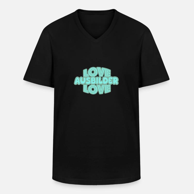 Ausbilder als Spruch - Männer-T-Shirt mit V-Ausschnitt - Schwarz