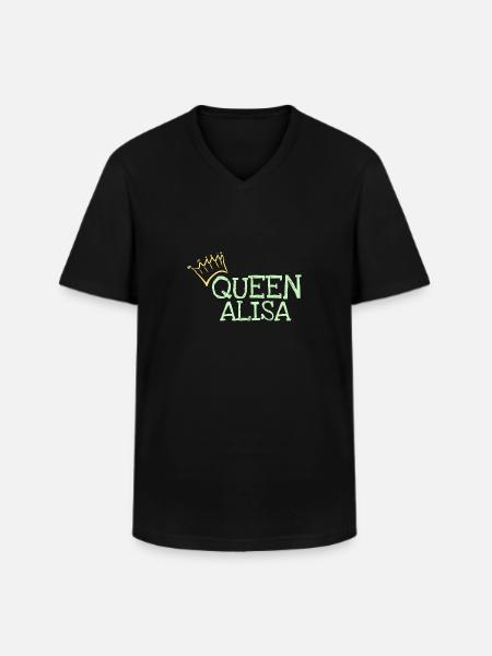 Alisa as a given name - Men's V-Neck T-Shirt - black