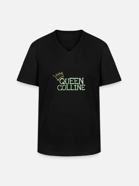 First name Colline - Men's V-Neck T-Shirt - black