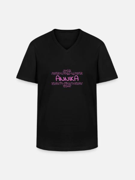 First name Annika - Men's V-Neck T-Shirt - black