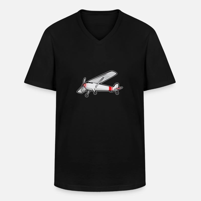 Ferngesteuertes Flugzeug Modellflugzeug - Männer-T-Shirt mit V-Ausschnitt - Schwarz