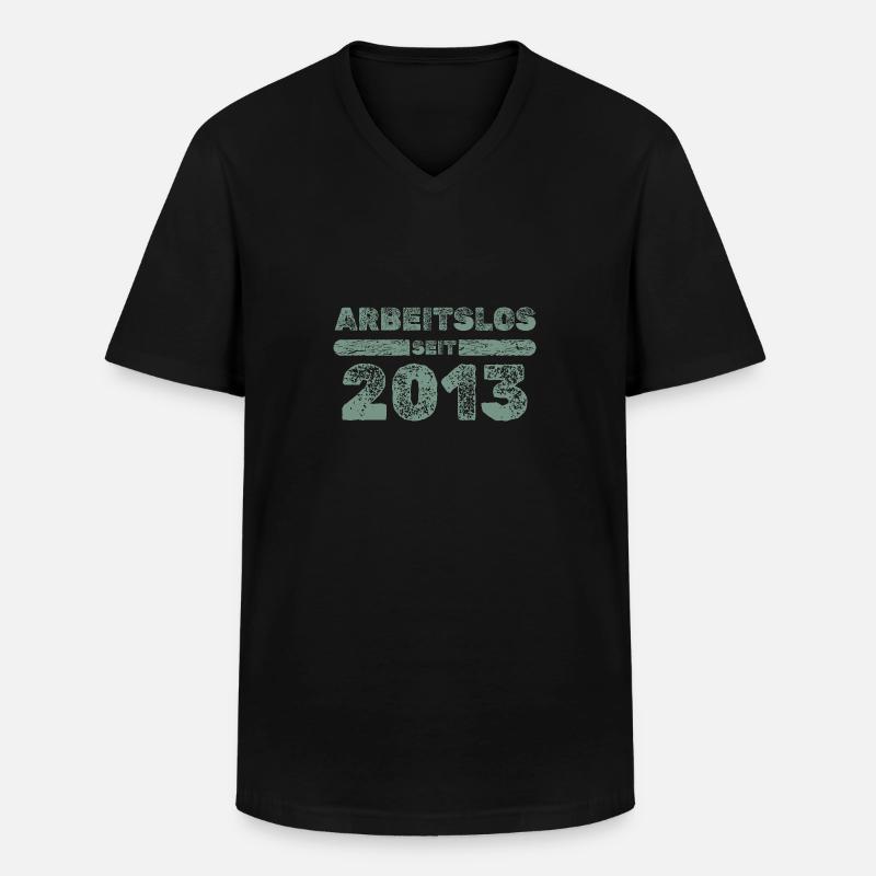 2013 2013 - Männer-T-Shirt mit V-Ausschnitt - Schwarz