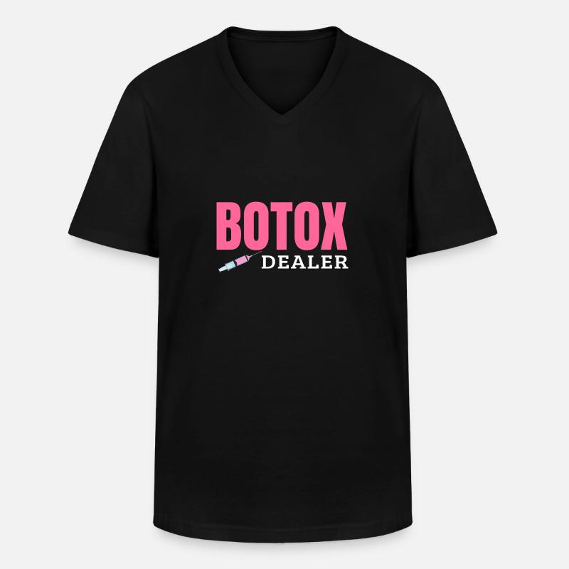 Botox - Männer-T-Shirt mit V-Ausschnitt - Schwarz