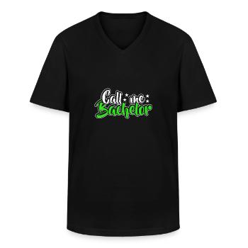 Bachelor bestanden Abschluss Promotion Sponsion - Männer-T-Shirt mit V-Ausschnitt - Schwarz - Vorne - AI Model Male 178 dark (178cm)
