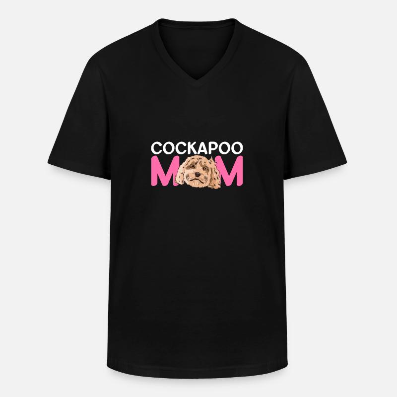 Cockapoo Hund - Männer-T-Shirt mit V-Ausschnitt - Schwarz