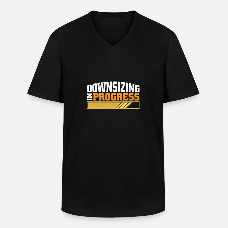 Downsizing In Progress 25 - Männer-T-Shirt mit V-Ausschnitt - Schwarz