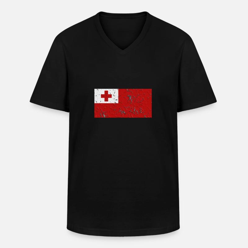 Geschenk für Tonga - Männer-T-Shirt mit V-Ausschnitt - Schwarz