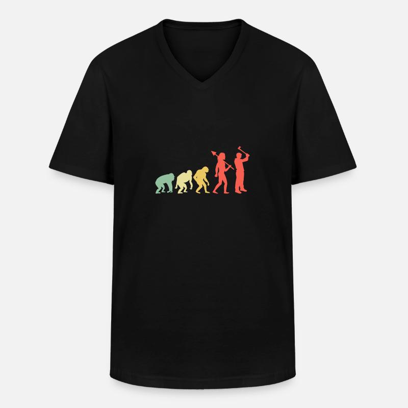 Entwicklung Axtwurfziel Beilwerfer - Männer-T-Shirt mit V-Ausschnitt - Schwarz