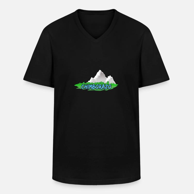 Chimborazo - Männer-T-Shirt mit V-Ausschnitt - Schwarz