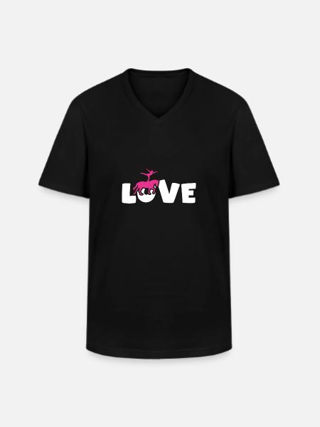 Loves Horse Vaulting Gift - Men's V-Neck T-Shirt - black