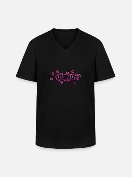 Alina as Alina - Men's V-Neck T-Shirt - black