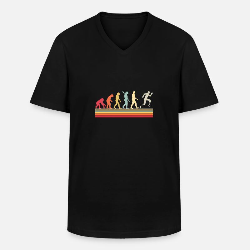Évolution du Para Running - T-shirt col V Homme - noir