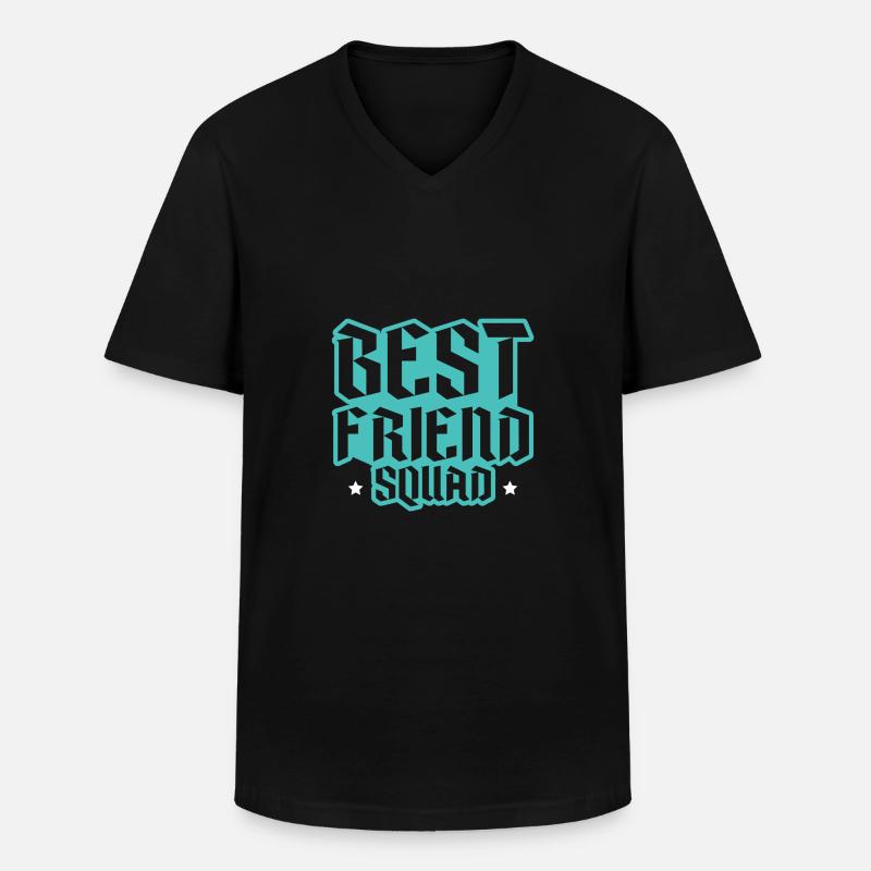 freunde squad - Männer-T-Shirt mit V-Ausschnitt - Schwarz