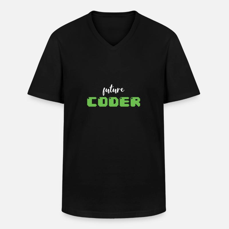 Future Coder Nerdy Programming - Männer-T-Shirt mit V-Ausschnitt - Schwarz