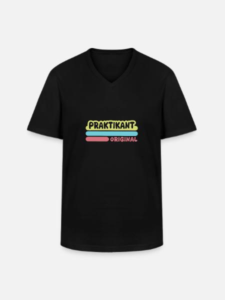 Intern as first name - Men's V-Neck T-Shirt - black