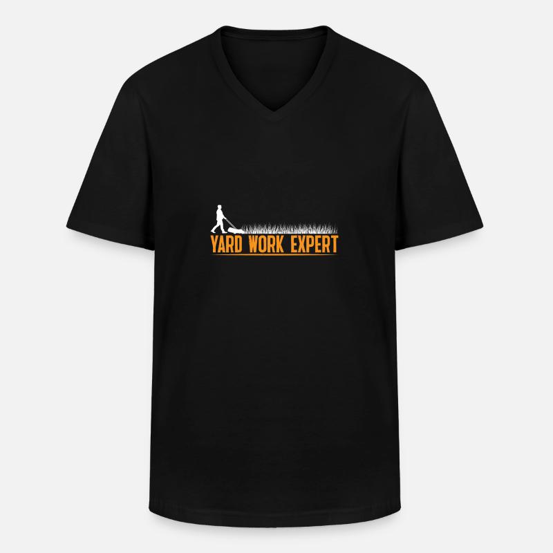 Yard Work Expert 23 - Männer-T-Shirt mit V-Ausschnitt - Schwarz