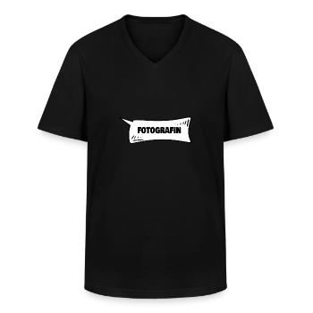 Photographe de bulles de dialogue - T-shirt col V Homme - noir - Devant - AI Model Male 178 dark (178cm)