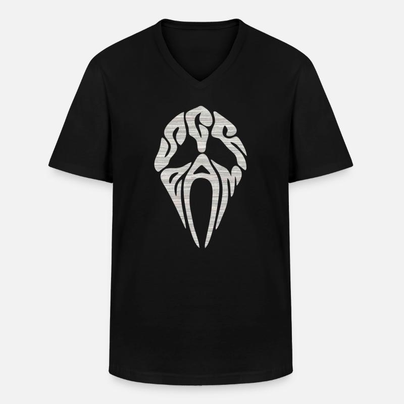 Scream - Männer-T-Shirt mit V-Ausschnitt - Schwarz