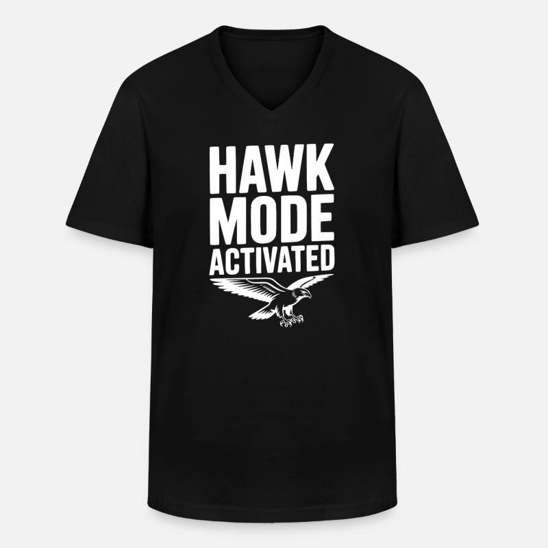 Hawk-Modus aktiviert - Männer-T-Shirt mit V-Ausschnitt - Schwarz