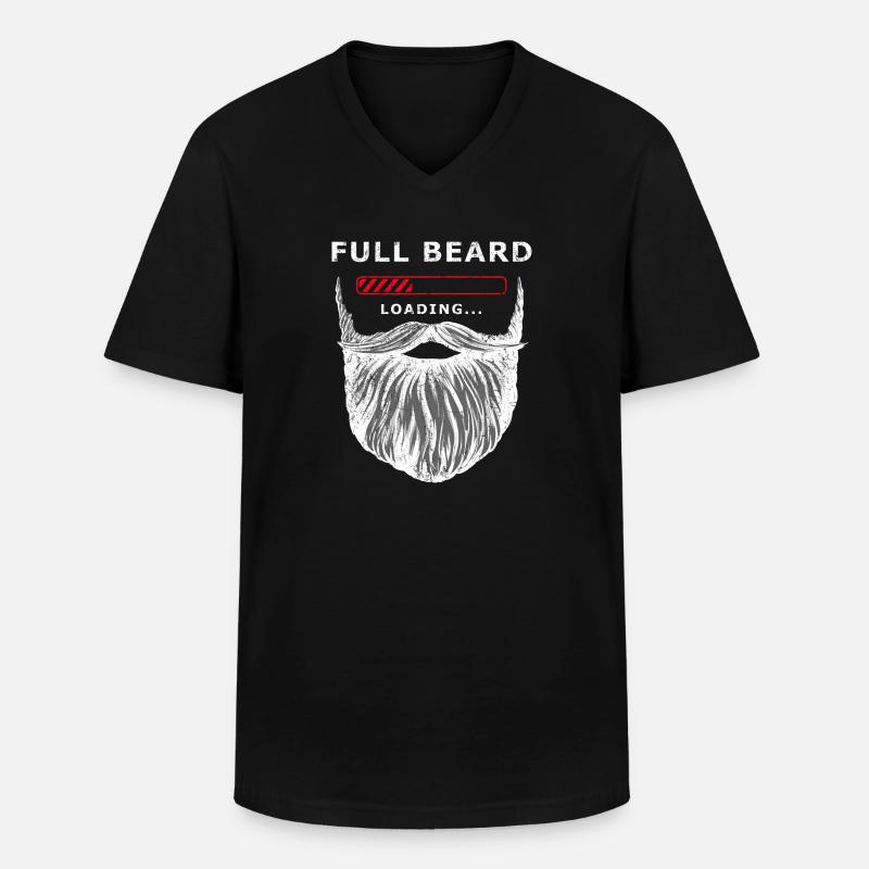 Full beard loading - Männer-T-Shirt mit V-Ausschnitt - Schwarz